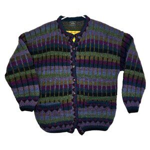 100% Himalayan Wool Sweater Cozy Cottage Vintage Nepal Lost Horizons Medium